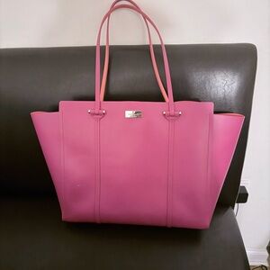 Kate Spade Vibrant Pink Tote with orange interior